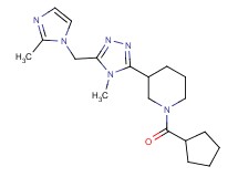 1-(cyclopentylcarbonyl)-3-{4-methyl-5-[(2-methyl-1H-imidazol-1-yl)methyl]-4H-1,2,4-triazol-3-yl}piperidine
