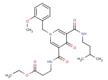 ethyl N-[(1-(2-methoxybenzyl)-5-{[(3-methylbutyl)amino]carbonyl}-4-oxo-1,4-dihydro-3-pyridinyl)carbonyl]-beta-alaninate