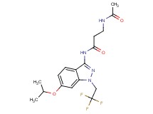 N~3~-acetyl-N~1~-[6-isopropoxy-1-(2,2,2-trifluoroethyl)-1H-indazol-3-yl]-beta-alaninamide