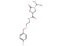 N-{2-[(4-chlorobenzyl)oxy]ethyl}-1-isopropyl-5-oxo-3-pyrrolidinecarboxamide