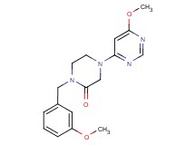 1-(3-methoxybenzyl)-4-(6-methoxy-4-pyrimidinyl)-2-piperazinone trifluoroacetate