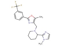 2-(1-methyl-1H-imidazol-2-yl)-1-({5-methyl-2-[3-(trifluoromethyl)phenyl]-1,3-oxazol-4-yl}methyl)piperidine