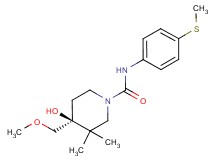 (4S*)-4-hydroxy-4-(methoxymethyl)-3,3-dimethyl-N-[4-(methylthio)phenyl]piperidine-1-carboxamide