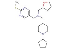 1-(1-cyclopentyl-4-piperidinyl)-N-{[2-(methylthio)-5-pyrimidinyl]methyl}-N-(tetrahydro-2-furanylmethyl)methanamine