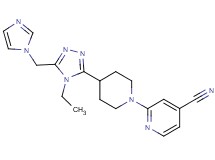 2-{4-[4-ethyl-5-(1H-imidazol-1-ylmethyl)-4H-1,2,4-triazol-3-yl]piperidin-1-yl}isonicotinonitrile