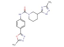 N-[4-(5-methyl-1,3,4-oxadiazol-2-yl)phenyl]-3-(3-methyl-1H-1,2,4-triazol-5-yl)piperidine-1-carboxamide