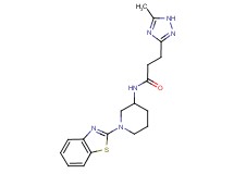 N-[1-(1,3-benzothiazol-2-yl)-3-piperidinyl]-3-(5-methyl-1H-1,2,4-triazol-3-yl)propanamide