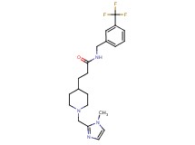 3-{1-[(1-methyl-1H-imidazol-2-yl)methyl]-4-piperidinyl}-N-[3-(trifluoromethyl)benzyl]propanamide