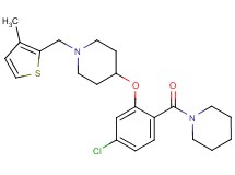 4-[5-chloro-2-(1-piperidinylcarbonyl)phenoxy]-1-[(3-methyl-2-thienyl)methyl]piperidine