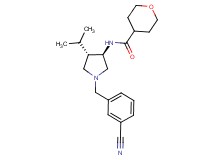 N-[rel-(3R,4S)-1-(3-cyanobenzyl)-4-isopropyl-3-pyrrolidinyl]tetrahydro-2H-pyran-4-carboxamide hydrochloride