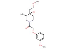 (3R*,4R*)-4-(2-methoxyethyl)-1-[(3-methoxyphenoxy)acetyl]-3-methyl-4-piperidinol
