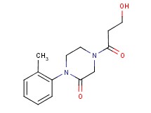 4-(3-hydroxypropanoyl)-1-(2-methylphenyl)-2-piperazinone