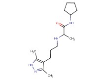 N-cyclopentyl-2-{[3-(3,5-dimethyl-1H-pyrazol-4-yl)propyl]amino}propanamide