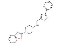 1-(1,3-benzoxazol-2-yl)-N-[(3-pyridin-2-ylisoxazol-5-yl)methyl]piperidin-4-amine