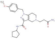 5-(3-amino-3-oxopropyl)-N-cyclopentyl-1-(4-methoxybenzyl)-4,5,6,7-tetrahydro-1H-pyrazolo[4,3-c]pyridine-3-carboxamide
