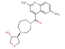 (3R*,4S*)-4-{4-[(2,6-dimethyl-4-quinolinyl)carbonyl]-1,4-diazepan-1-yl}tetrahydro-3-furanol