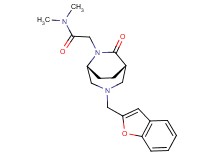2-[(1S*,5R*)-3-(1-benzofuran-2-ylmethyl)-7-oxo-3,6-diazabicyclo[3.2.2]non-6-yl]-N,N-dimethylacetamide