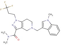 N,N-dimethyl-5-[(1-methyl-1H-indol-3-yl)methyl]-1-(3,3,3-trifluoropropyl)-4,5,6,7-tetrahydro-1H-pyrazolo[4,3-c]pyridine-3-carboxamide