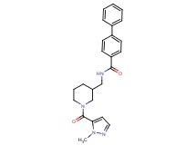 N-({1-[(1-methyl-1H-pyrazol-5-yl)carbonyl]-3-piperidinyl}methyl)-4-biphenylcarboxamide