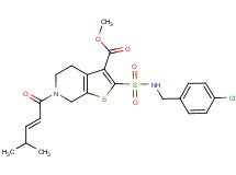 methyl 2-{[(4-chlorobenzyl)amino]sulfonyl}-6-[(2E)-4-methyl-2-pentenoyl]-4,5,6,7-tetrahydrothieno[2,3-c]pyridine-3-carboxylate