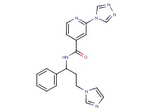 N-[3-(1H-imidazol-1-yl)-1-phenylpropyl]-2-(4H-1,2,4-triazol-4-yl)isonicotinamide