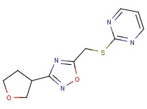 2-({[3-(tetrahydrofuran-3-yl)-1,2,4-oxadiazol-5-yl]methyl}thio)pyrimidine