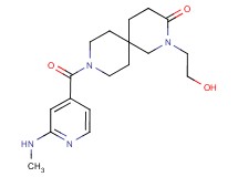 2-(2-hydroxyethyl)-9-[2-(methylamino)isonicotinoyl]-2,9-diazaspiro[5.5]undecan-3-one