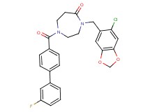 4-[(6-chloro-1,3-benzodioxol-5-yl)methyl]-1-[(3'-fluoro-4-biphenylyl)carbonyl]-1,4-diazepan-5-one