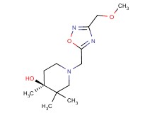 (4S*)-1-{[3-(methoxymethyl)-1,2,4-oxadiazol-5-yl]methyl}-3,3,4-trimethylpiperidin-4-ol