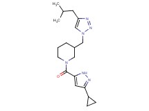 1-[(3-cyclopropyl-1H-pyrazol-5-yl)carbonyl]-3-[(4-isobutyl-1H-1,2,3-triazol-1-yl)methyl]piperidine