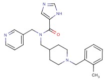 N-{[1-(2-methylbenzyl)piperidin-4-yl]methyl}-N-(pyridin-3-ylmethyl)-1H-imidazole-5-carboxamide