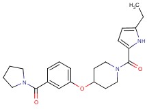 1-[(5-ethyl-1H-pyrrol-2-yl)carbonyl]-4-[3-(pyrrolidin-1-ylcarbonyl)phenoxy]piperidine