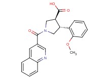 (3S*,4R*)-4-(2-methoxyphenyl)-1-(quinolin-3-ylcarbonyl)pyrrolidine-3-carboxylic acid