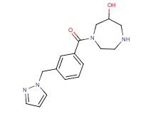1-[3-(1H-pyrazol-1-ylmethyl)benzoyl]-1,4-diazepan-6-ol hydrochloride