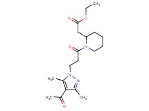 ethyl {1-[3-(4-acetyl-3,5-dimethyl-1H-pyrazol-1-yl)propanoyl]-2-piperidinyl}acetate