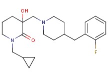 1-(cyclopropylmethyl)-3-{[4-(2-fluorobenzyl)-1-piperidinyl]methyl}-3-hydroxy-2-piperidinone