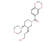 3-[(3R*,4S*)-1-(2,3-dihydro-1,4-benzodioxin-6-ylcarbonyl)-4-morpholin-4-ylpiperidin-3-yl]propan-1-ol