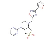 (4aS*,7aR*)-1-{[3-(2-furyl)-1,2,4-oxadiazol-5-yl]methyl}-4-pyrimidin-2-yloctahydrothieno[3,4-b]pyrazine 6,6-dioxide