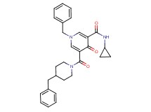 1-benzyl-5-[(4-benzyl-1-piperidinyl)carbonyl]-N-cyclopropyl-4-oxo-1,4-dihydro-3-pyridinecarboxamide