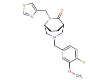 (1S*,5R*)-3-(4-fluoro-3-methoxybenzyl)-6-(1,3-thiazol-4-ylmethyl)-3,6-diazabicyclo[3.2.2]nonan-7-one