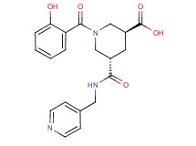 (3S*,5S*)-1-(2-hydroxybenzoyl)-5-{[(4-pyridinylmethyl)amino]carbonyl}-3-piperidinecarboxylic acid