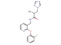 N-{[2-(2-fluorophenoxy)pyridin-3-yl]methyl}-2-methyl-3-(1H-1,2,4-triazol-1-yl)propanamide