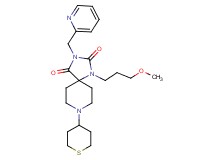 1-(3-methoxypropyl)-3-(2-pyridinylmethyl)-8-(tetrahydro-2H-thiopyran-4-yl)-1,3,8-triazaspiro[4.5]decane-2,4-dione