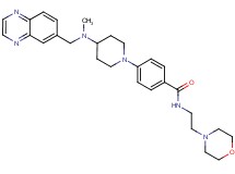 4-{4-[methyl(6-quinoxalinylmethyl)amino]-1-piperidinyl}-N-[2-(4-morpholinyl)ethyl]benzamide
