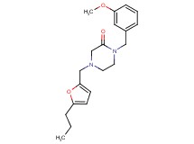 1-(3-methoxybenzyl)-4-[(5-propyl-2-furyl)methyl]-2-piperazinone