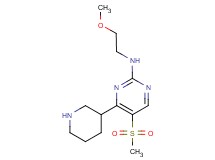 N-(2-methoxyethyl)-5-(methylsulfonyl)-4-piperidin-3-ylpyrimidin-2-amine