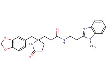 3-[2-(1,3-benzodioxol-5-ylmethyl)-5-oxo-2-pyrrolidinyl]-N-[2-(1-methyl-1H-benzimidazol-2-yl)ethyl]propanamide