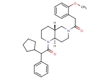 (4aR*,8aR*)-1-[cyclopentyl(phenyl)acetyl]-6-[(2-methoxyphenyl)acetyl]decahydro-1,6-naphthyridine