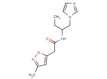 N-[1-(1H-imidazol-1-ylmethyl)propyl]-2-(3-methylisoxazol-5-yl)acetamide