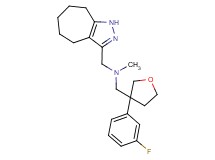 1-[3-(3-fluorophenyl)tetrahydro-3-furanyl]-N-(1,4,5,6,7,8-hexahydrocyclohepta[c]pyrazol-3-ylmethyl)-N-methylmethanamine